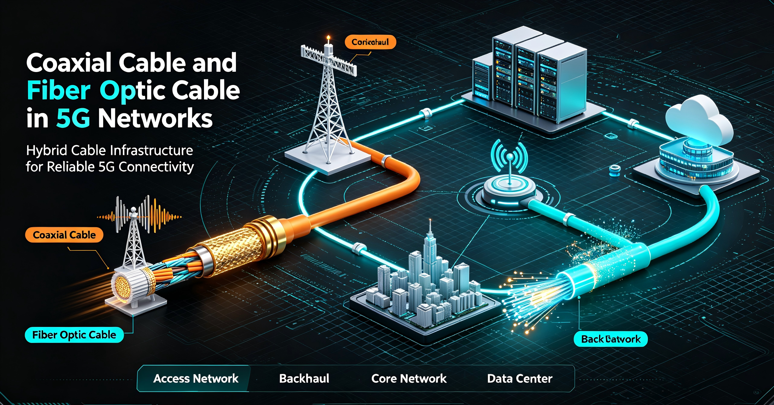 Latest company case about Coaxial Cable and Fiber Optic Cable in 5G Networks