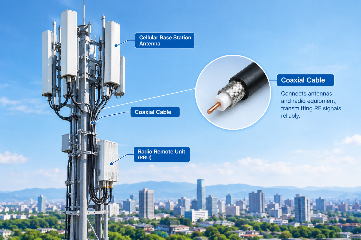 Latest company case about Understanding the Role of Coaxial Cables in Cellular Networks
