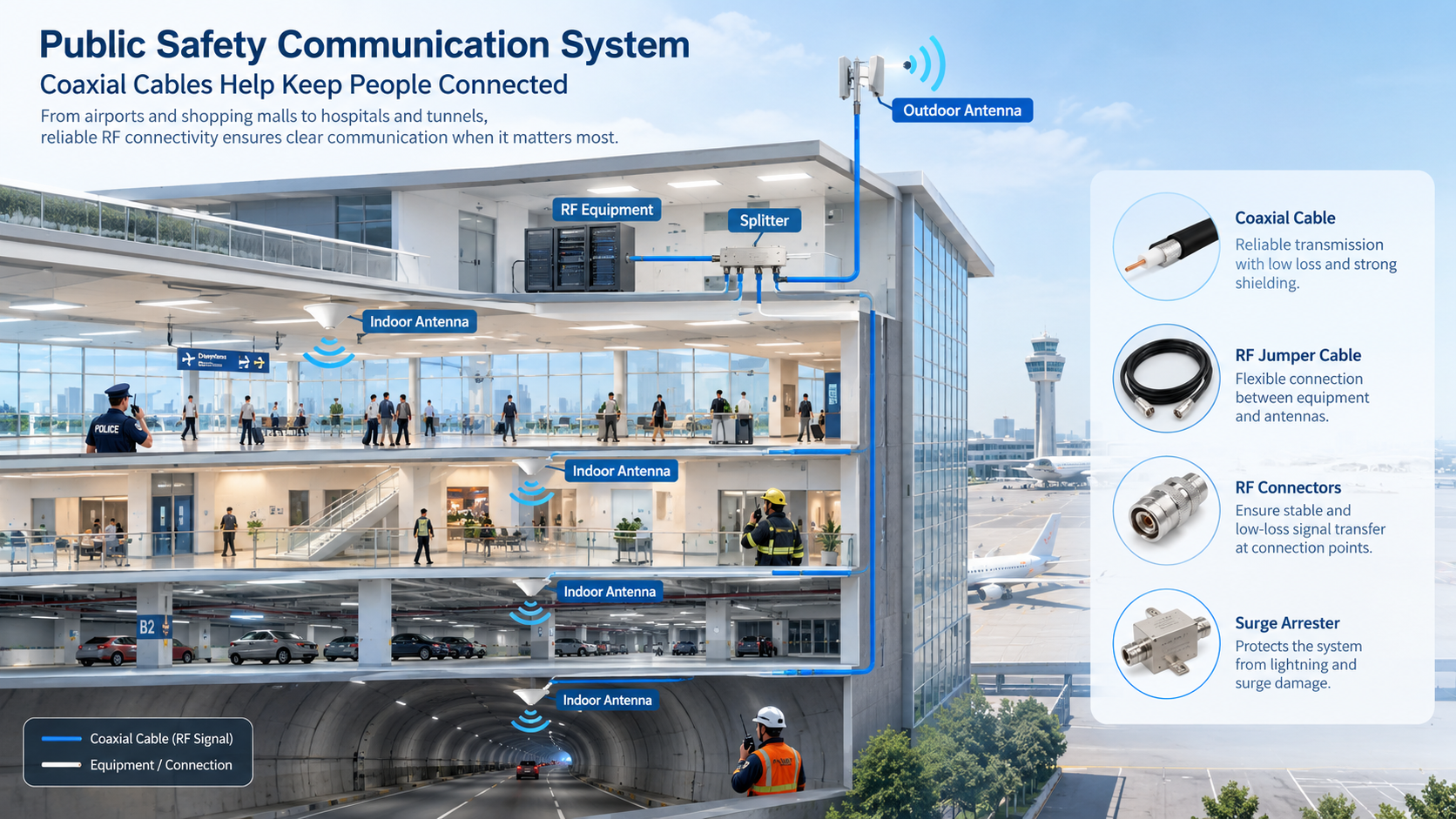 Latest company case about The Role of Coaxial Cables in Public Safety Communication Systems