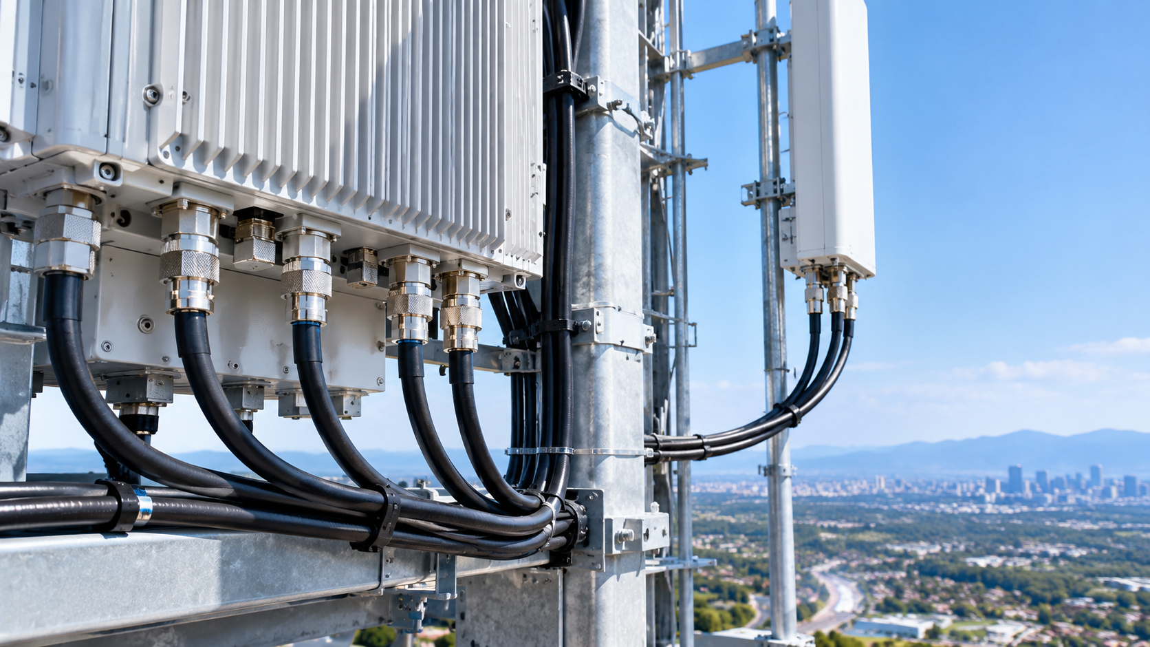 Latest company case about Industry Application Case: How RF Jumper Cables Connect Cellular Base Station Systems
