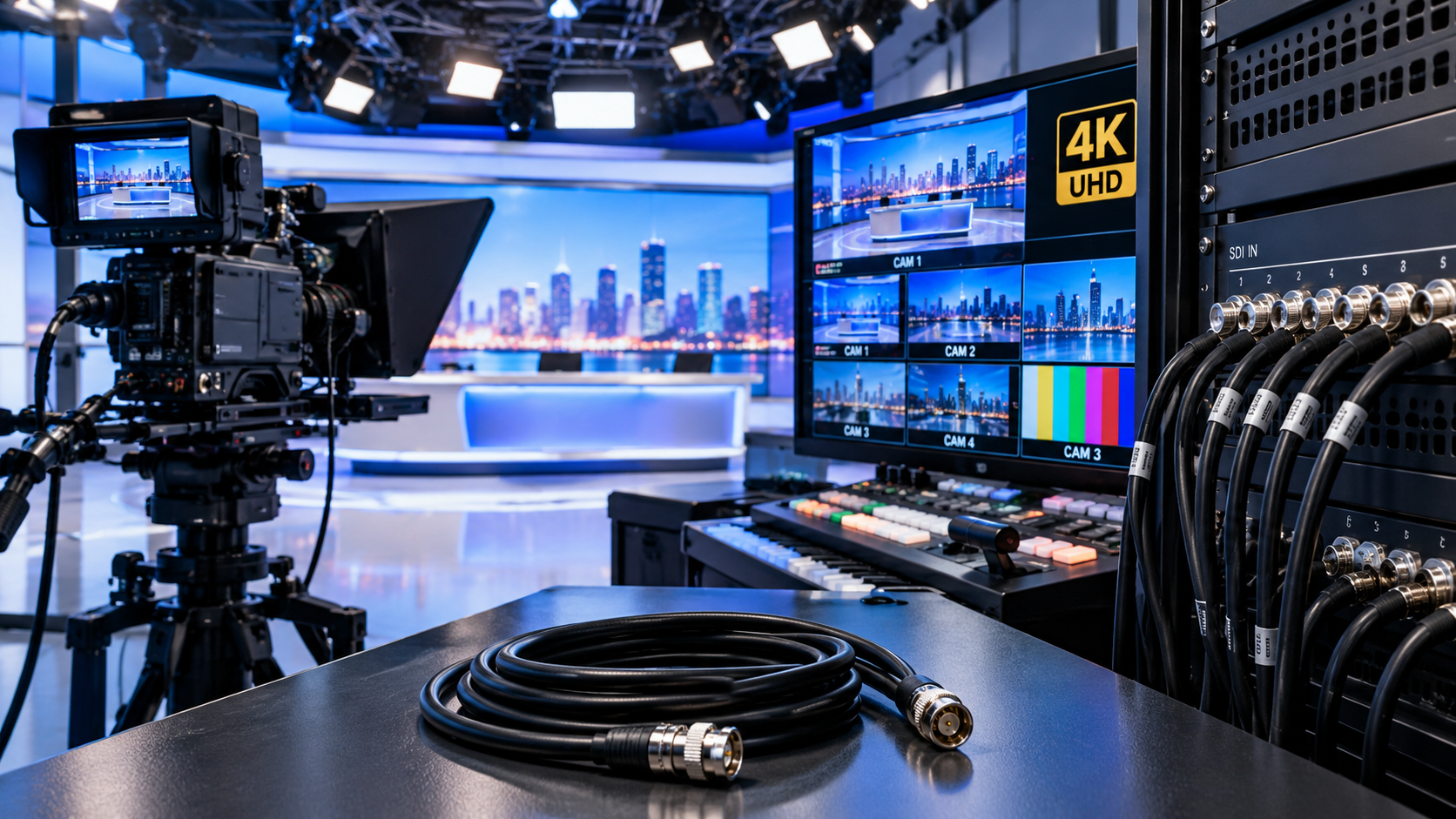 Latest company case about Reliable Coaxial Cable Connectivity for 4K Broadcast Studios